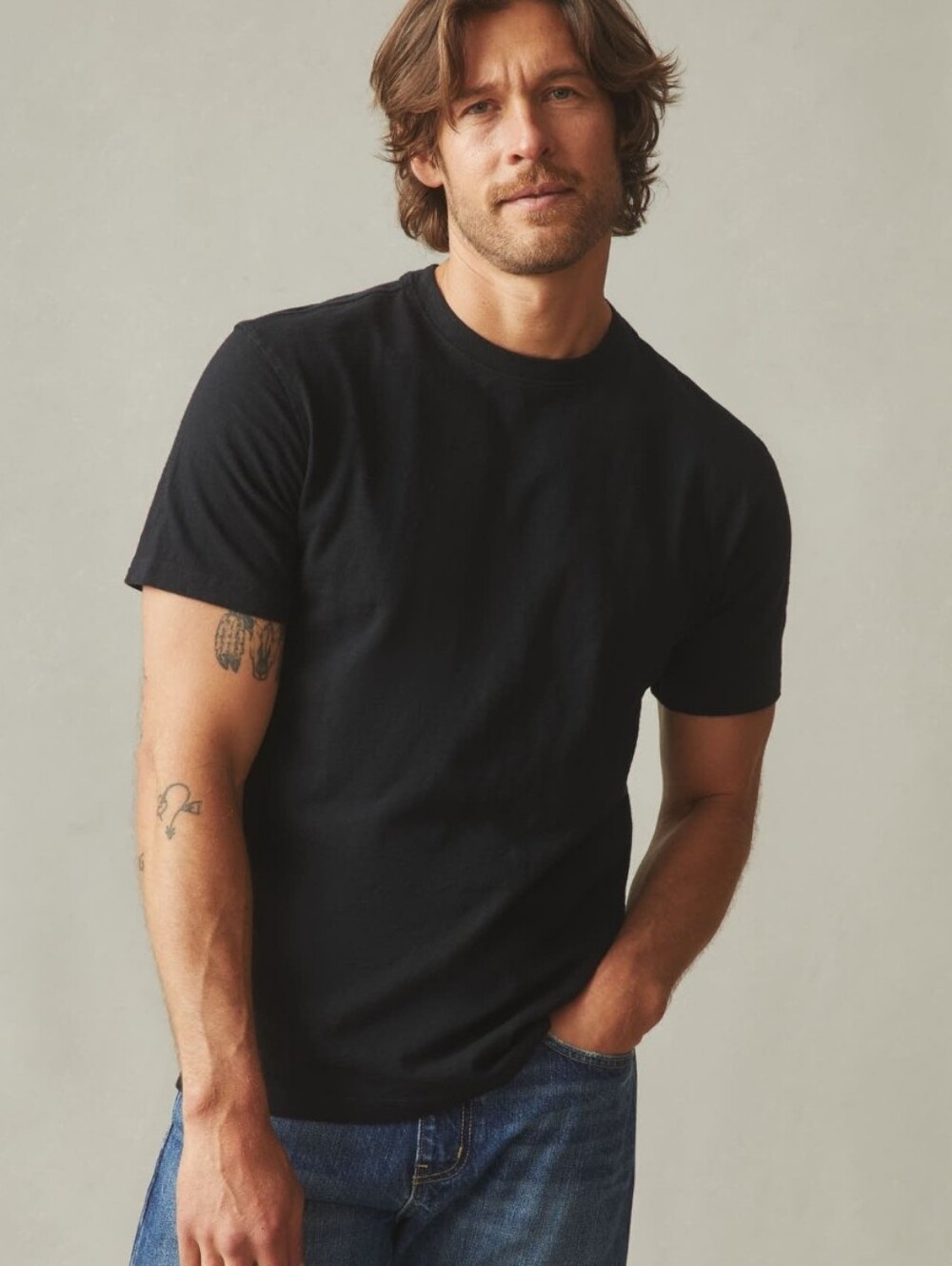 American Giant Black Premium Slub Short Sleeve Crew Tee Small New
